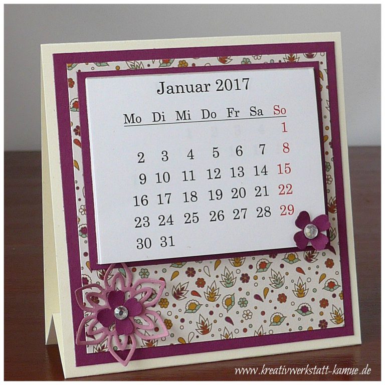 Aufstell-Mini-Kalender  Kreativwerkstatt